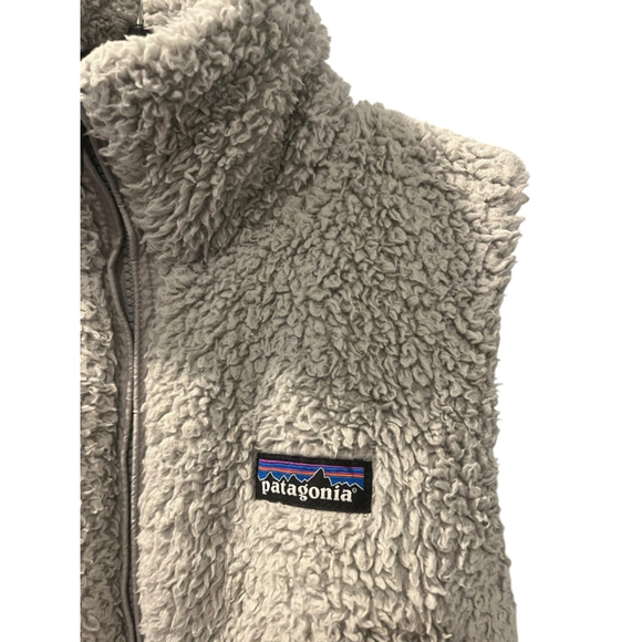Patagonia El Cap Los Gatos Teddy Bear Vest Gray Size Small Women's Fleece Casual - Picture 2 of 7